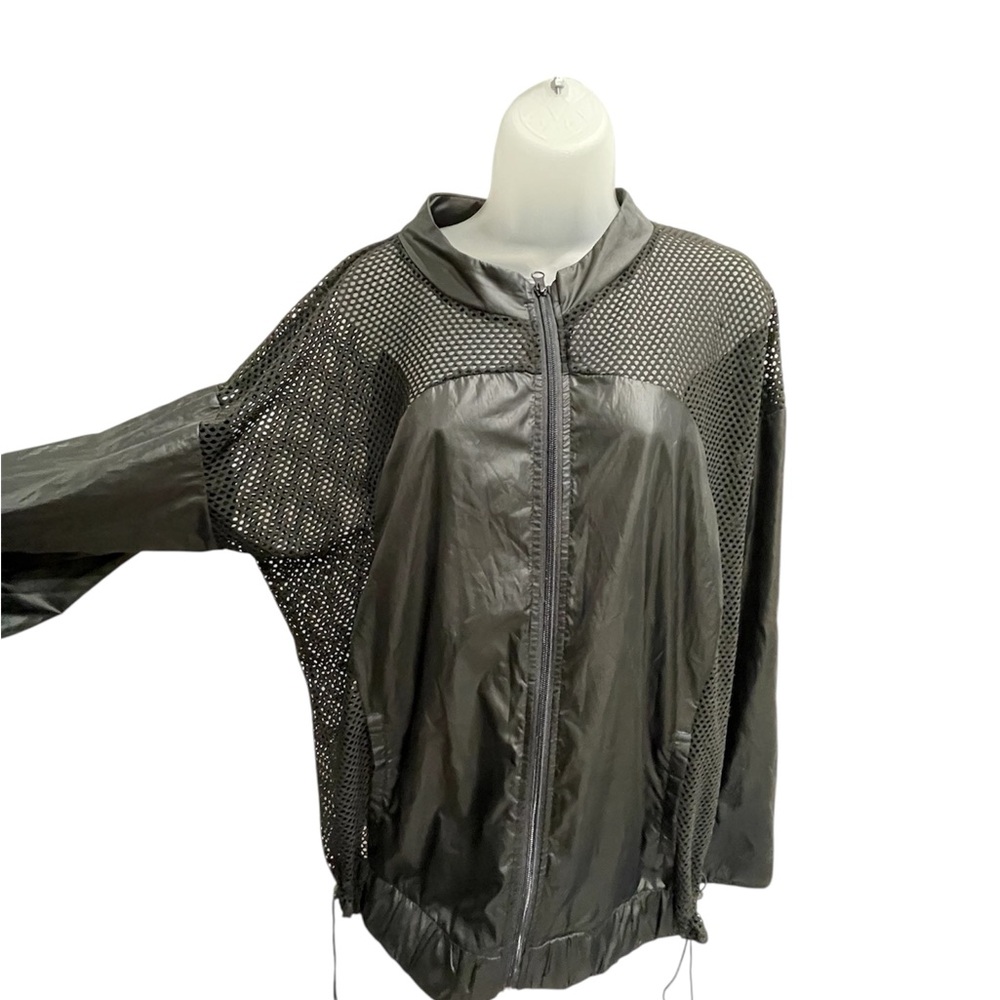 Daisy Fuentes Mesh Panel Utility Jacket - Black
